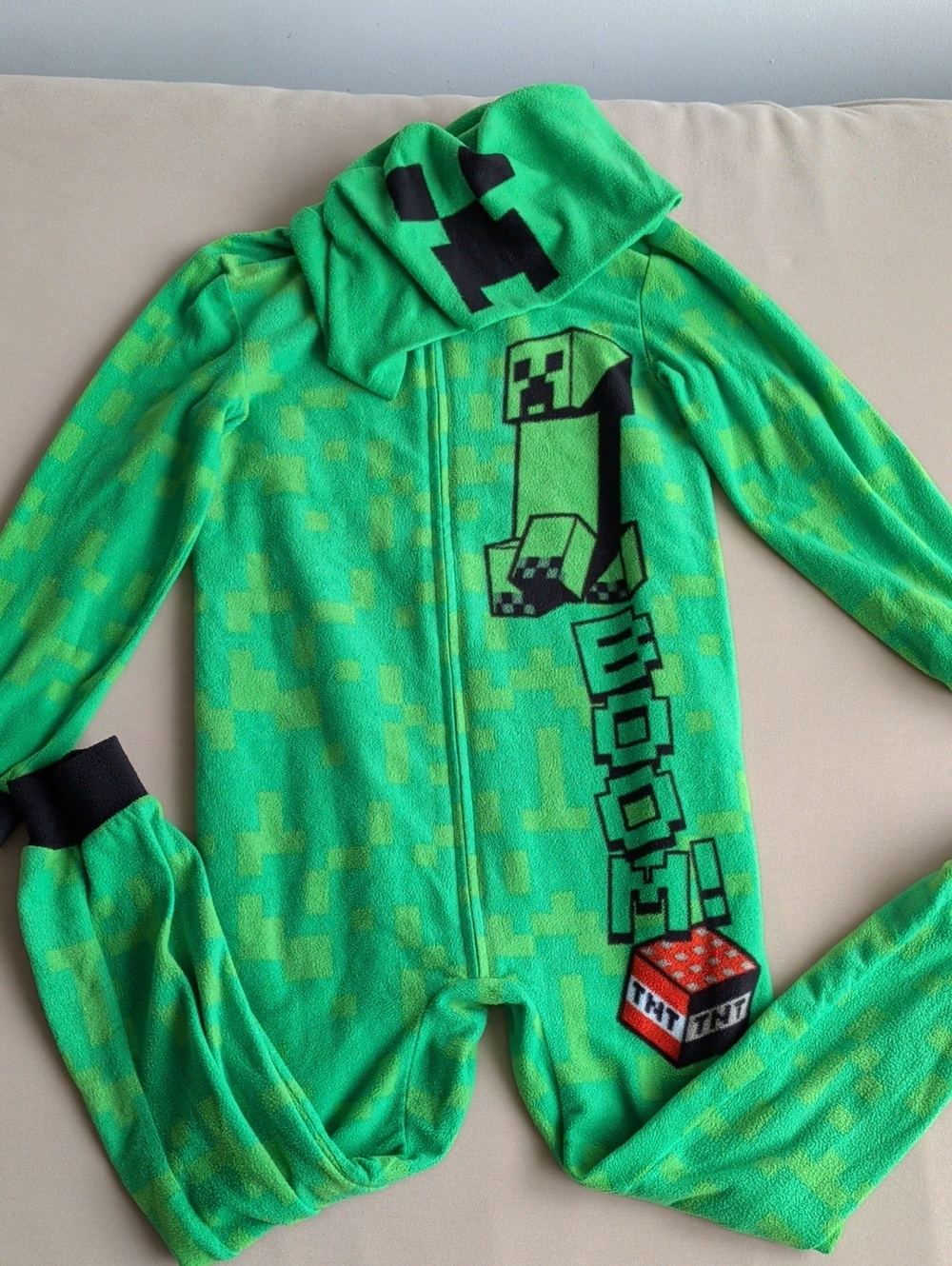 Minecraft One-Piece Fleece Pajamas 6-7